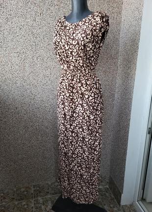 Летнее длинное платье с разрезами, платье легкий, платье1 фото