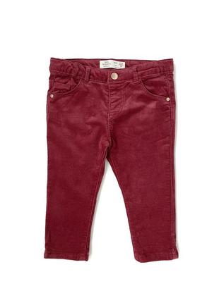 Вельветові джинси zara baby girl для дівчинки 9-12 місяців, 80 см