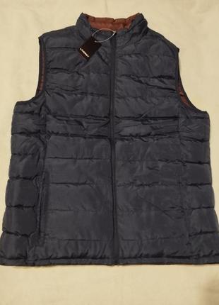 Мужской двухсторонний водо и ветрозащитный стёганый жилет livergy германия6 фото