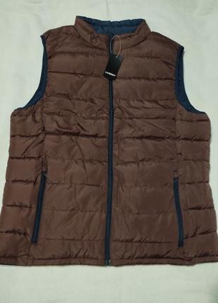 Мужской двухсторонний водо и ветрозащитный стёганый жилет livergy германия5 фото