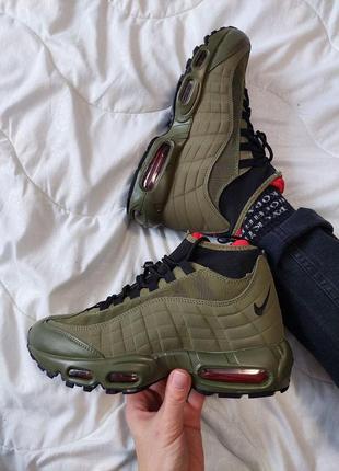 Чоловічі кросівки nike air max 95 sneakerboot green1 фото