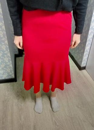 Красная юбка рыбка русалочка миди1 фото