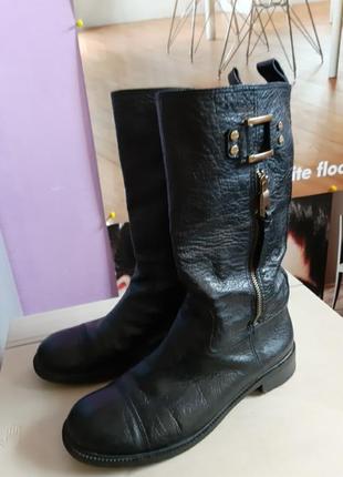 Кожаные сапоги демисезон tory burch раз.41 (27 см)