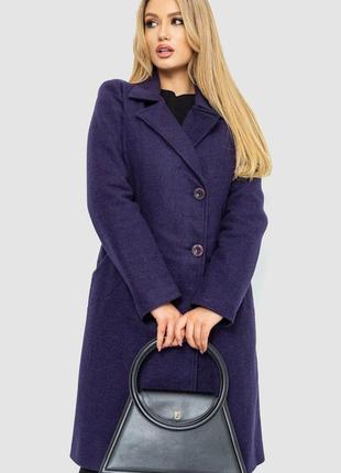 Пальто женское, цвет темно-фиолетовый
