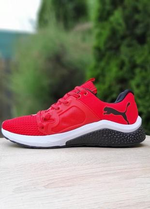 Кроссовки мужские puma hybrid racer, красные (пума гибрид, кросівки)