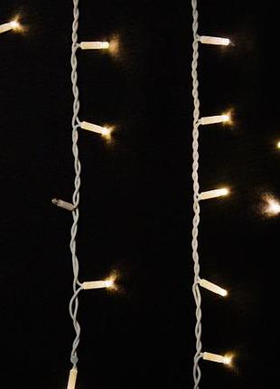 Гірлянда зовнішня delux icicle 75 led 2x0,7m flash теплий білий/білий ip44 en