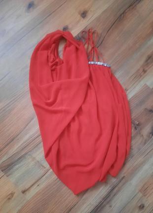 Сток топ майка блуза красного цвета италия7 фото