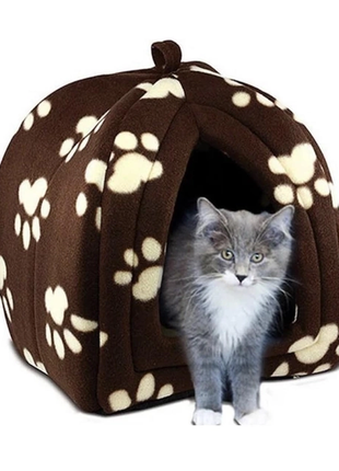 Флисовый домик для собак и котов