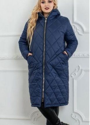 Пальто -куртка зимняя стеганая батал 50-52, 54-56, 58-60 3 цвета gol800ми8 фото