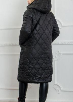 Пальто -куртка зимняя стеганая батал 50-52, 54-56, 58-60 3 цвета gol800ми4 фото