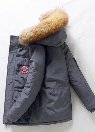 Куртка зимняя мужская пуховик ''down jacket'' cерый
