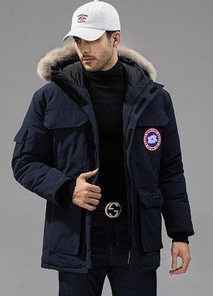 Куртка зимняя мужская пуховик ''down jacket'' cерый