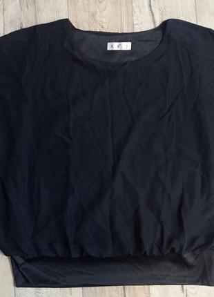 Блуза / футболка шифон з підкладкою на резинці