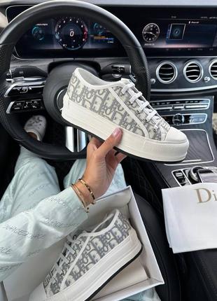 Женские кеды dior b23 grey platform