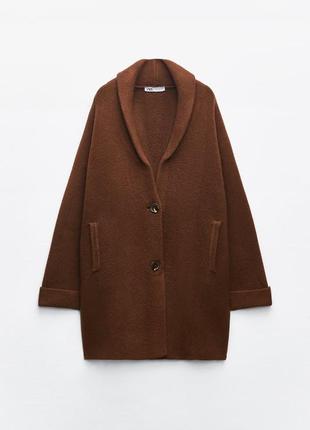 Zara sale трикотажное пальто1 фото