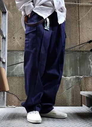 Карго штани royal navy awd fr штани військові мілітарі сині з кишенями cargo pants trousers