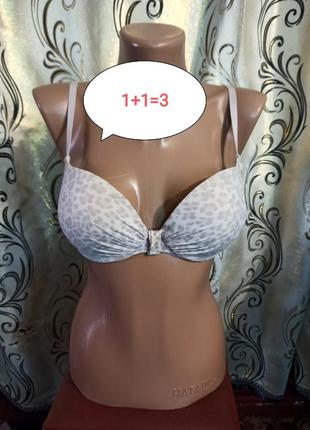 1+1=3 симпатичний бюстгальтер з push-up в леопардовий принт 34c 75c cubus