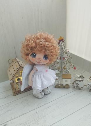 Текстильная куколка ангелочек2 фото