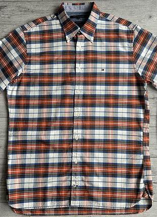 Сорочка\рубашка tommy hilfiger custom fit checked oxford shirt