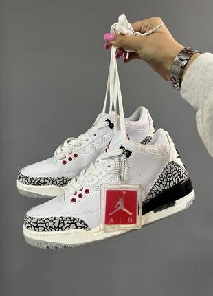 Розкішні чоловічі кросівки nike air jordan 3 retro jth nrg білі