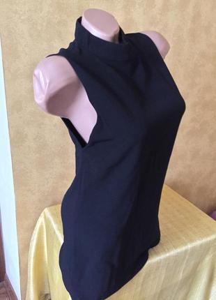 Чёрная стильная туника платье майка топ блуза сарафан