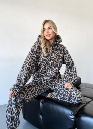 Трендовый костюм leo 🐆 из качественной ткани флис, очень теплый и приятный на ощупь