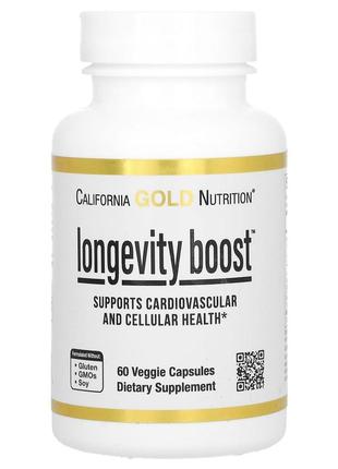 California gold nutrition life boost 60 веганських капсул вітаміни серця клітин імунітету cgn-021083 фото