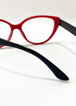 Корректирующие женские очки, красно-черные3 фото