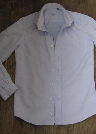 Рубашка голубая 11-12 лет на мальчика 146-152 см рост