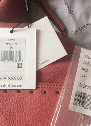 Сумка кожаная calvin klein avery pebble leather bag h7jca1pz оригинал7 фото