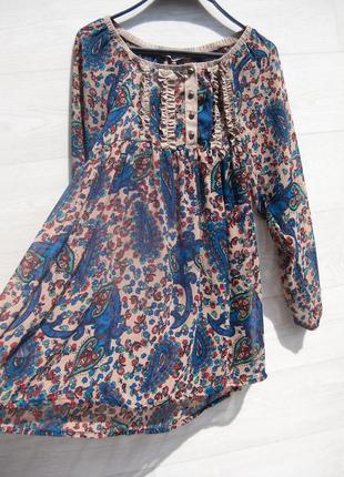 Красивое разноцветное платье туника турция4 фото