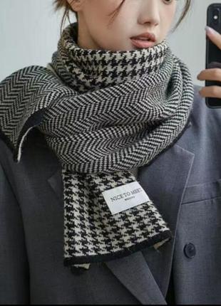 Шарф гусяча лапка 18*140см