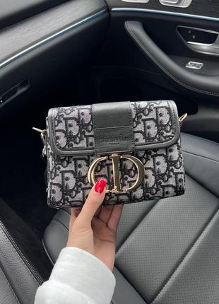 Сумка christian dior 30 montaigne bag grey textile6 фото