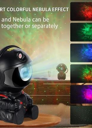 Лазерний нічник-проектор зоряного неба астронавт сидячий – з пультом вт5973