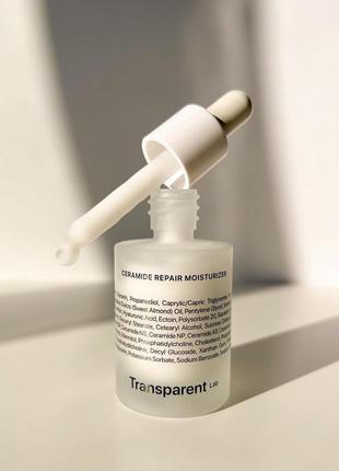 Ультразволожувальна сыворотка transparent lab ceramide repair moisturizer2 фото