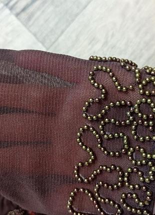 Гольф-сетка с бисером и пайетками3 фото