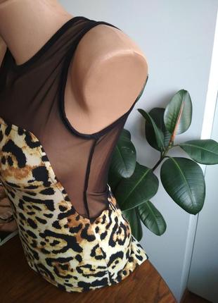 Тигрове сексі плаття прозора спинка8 фото