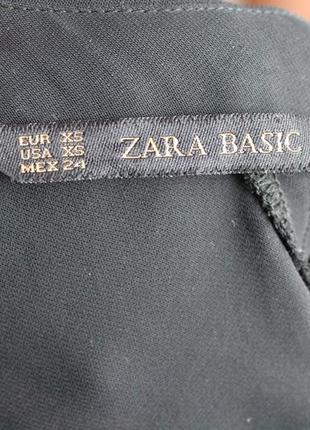 Черная минималистичная блуза зара 34 хс размер zara5 фото