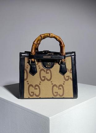 Gucci diana mini brown/black сумка сумочка
