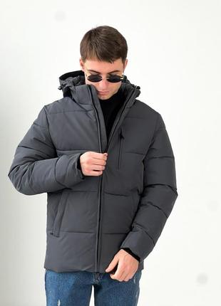 Чоловіча куртка пуховик сіра / повсякденні зимові курточки для чоловіків3 фото