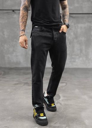Джинсы мужские классические черные / повседневные штаны для мужчин3 фото