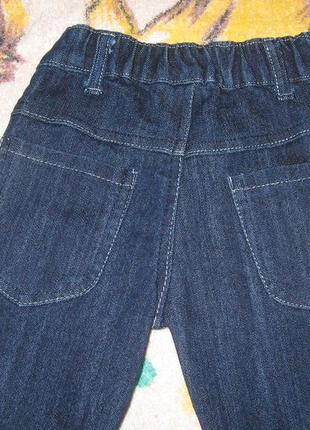 Темно-сині джинсові брюки для дівчинки 1-2 роки4 фото