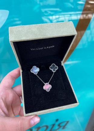 Брендовый комплект в стиле van cleef (vca,ван клиф, 🍀клевер)🥰