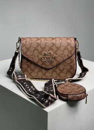 Coach envelope shoulder bag beige сумочка