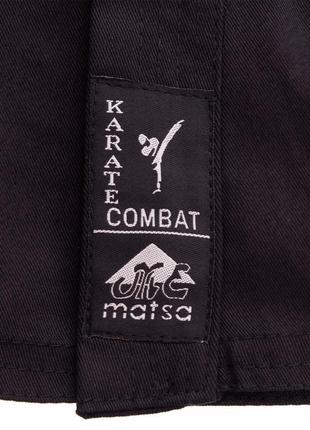 Кимоно для карате matsa 💣 130-200см черный3 фото