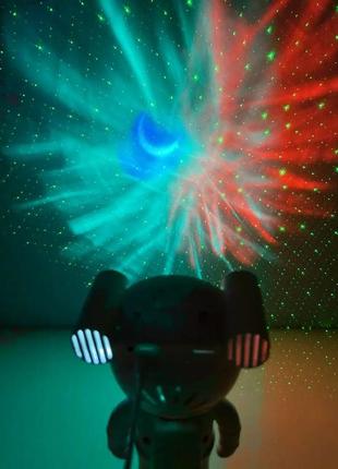 Лазерний нічник-проектор зоряного неба з bluetooth динаміком "astronaut projector light" xl-8189 фото