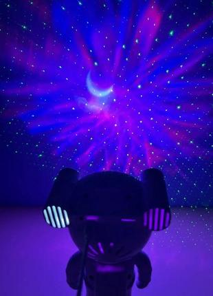 Лазерний нічник-проектор зоряного неба з bluetooth динаміком "astronaut projector light" xl-81810 фото