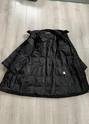 Плащ куртка черного цвета зимний размер s m с капюшоном6 фото