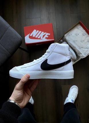 Nike blazer mid 77 white5 фото