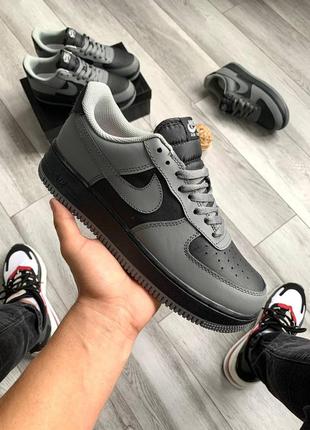 Кроссовки nike air force 1 black-grey